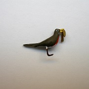1" robin with worm