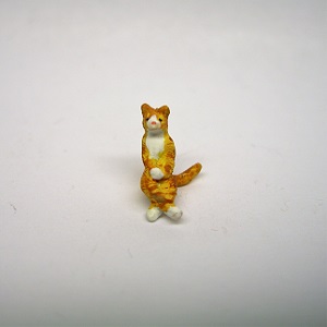 1/4" character cat sitting